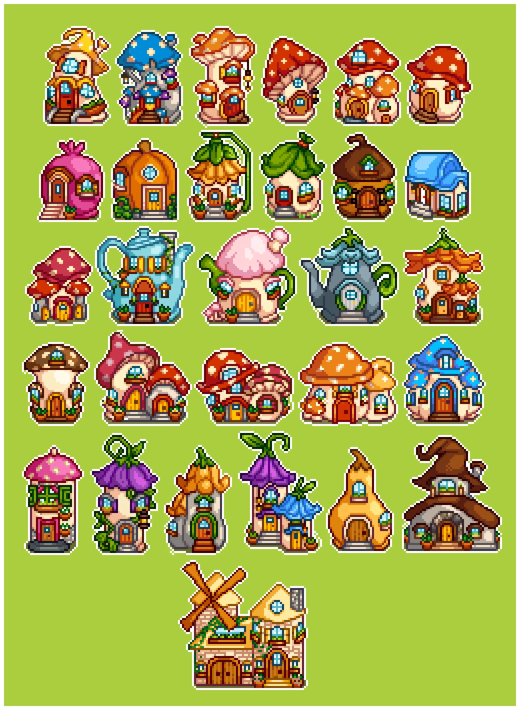 HxW Fairy Garden Outdoor Furniture mod for Stardew Valley