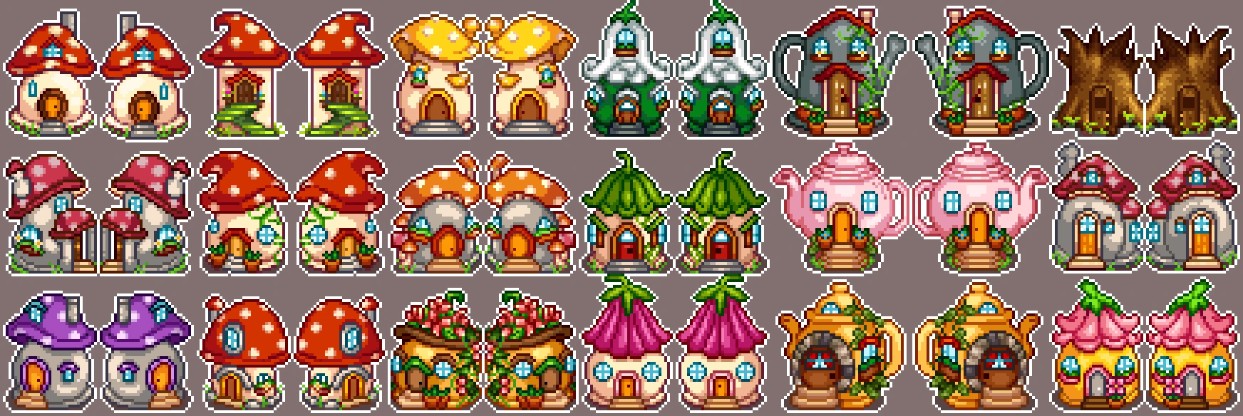 HxW Fairy Garden Outdoor Furniture mod for Stardew Valley