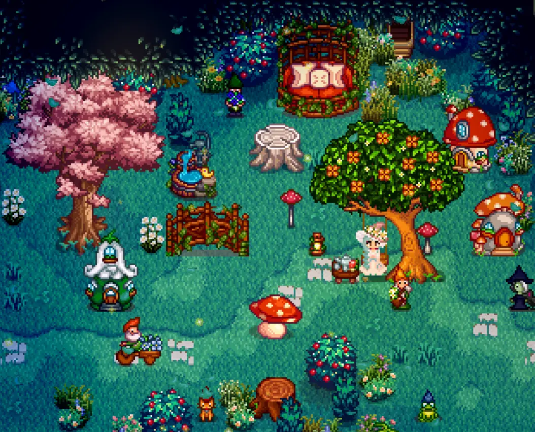 HxW Fairy Garden Outdoor Furniture mod for Stardew Valley
