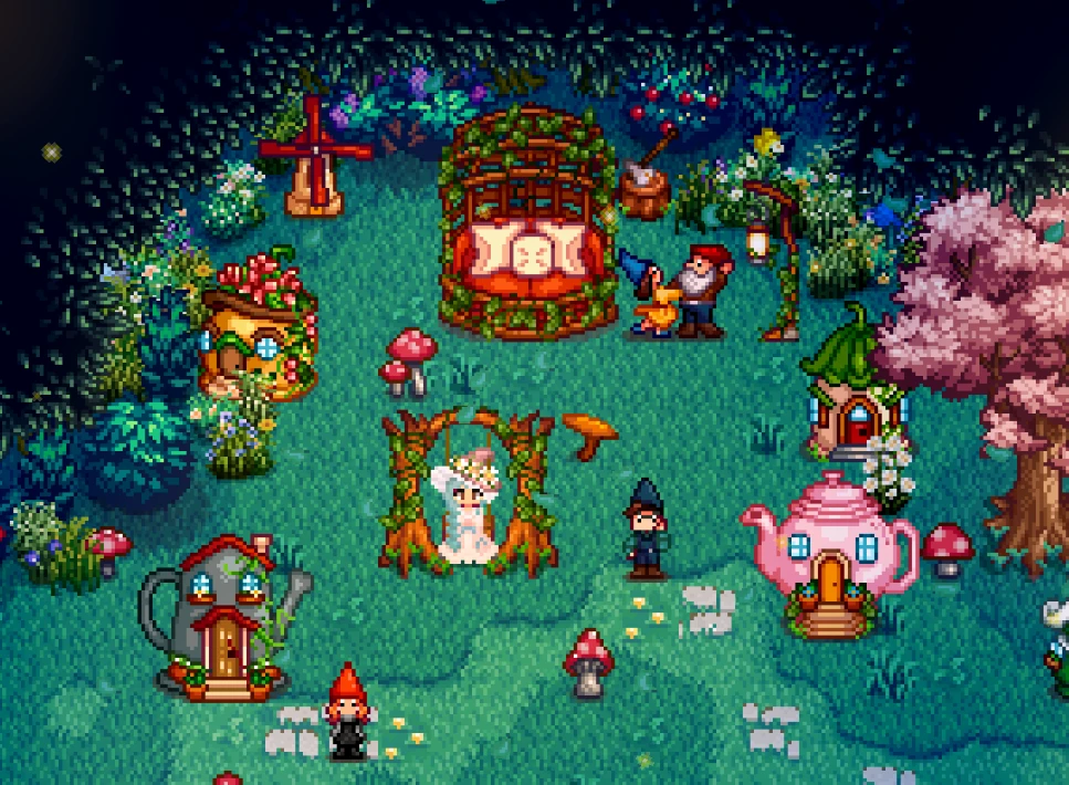 HxW Fairy Garden Outdoor Furniture mod for Stardew Valley