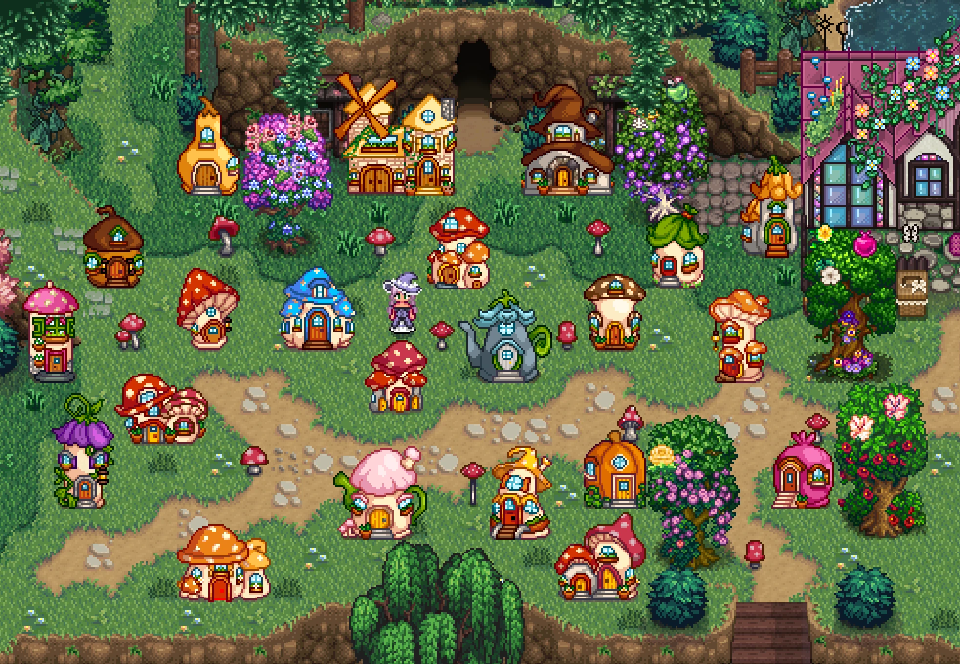 HxW Fairy Garden Outdoor Furniture mod for Stardew Valley
