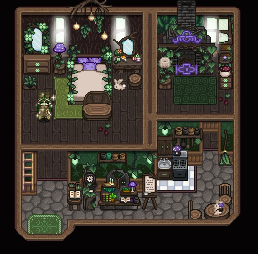 HxW Fairy Garden Indoor Furniture mod for Stardew Valley
