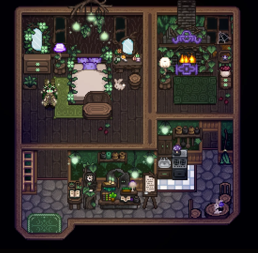 HxW Fairy Garden Indoor Furniture mod for Stardew Valley
