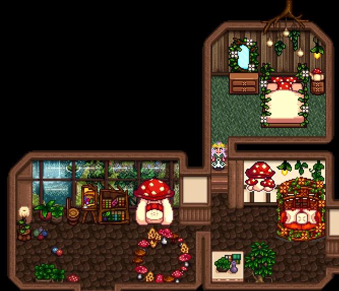HxW Fairy Garden Indoor Furniture mod for Stardew Valley