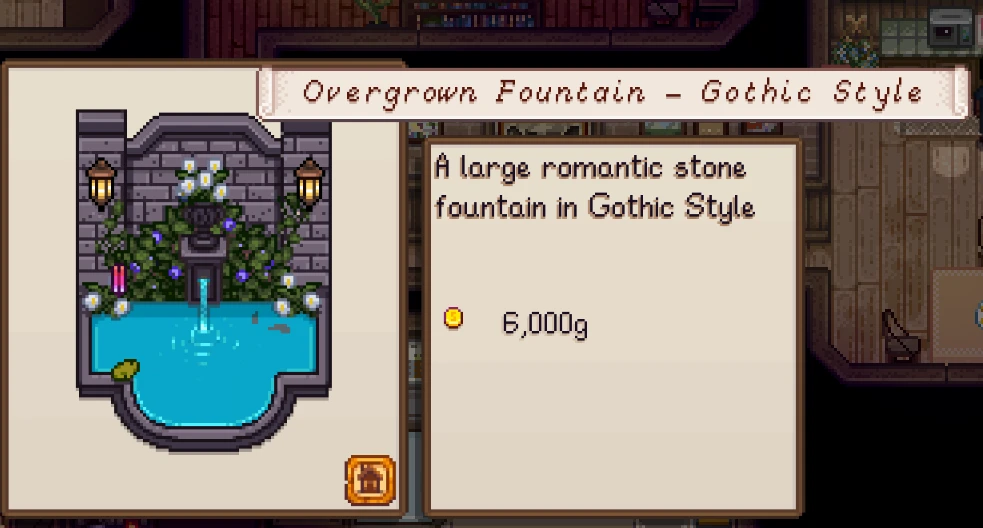 HxW Romantic Fountains and Arches mod for Stardew Valley