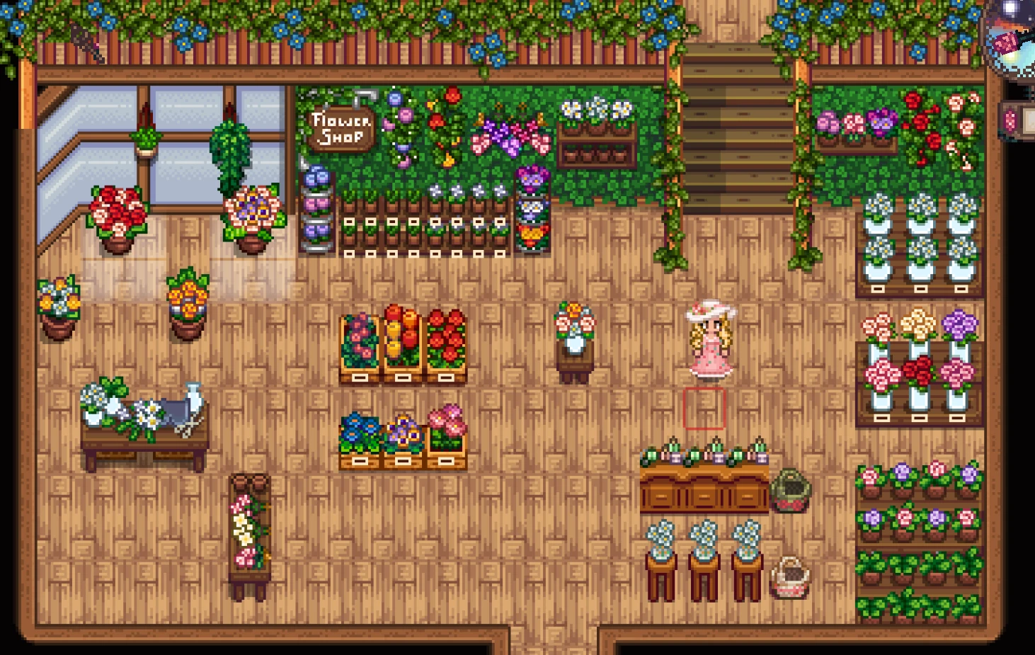 HxW Buildable Flower Shop mod for Stardew Valley