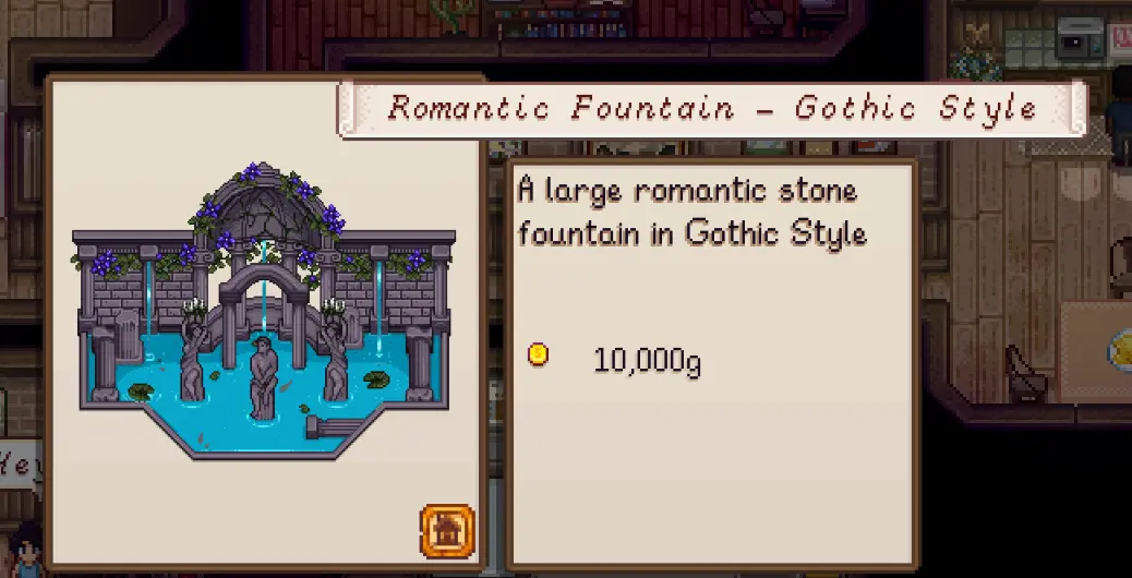 HxW Romantic Fountains and Arches mod for Stardew Valley