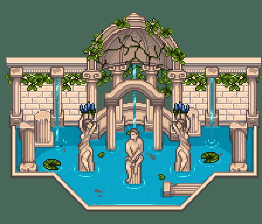 HxW Fairy Fountain Furniture mod for Stardew Valley
