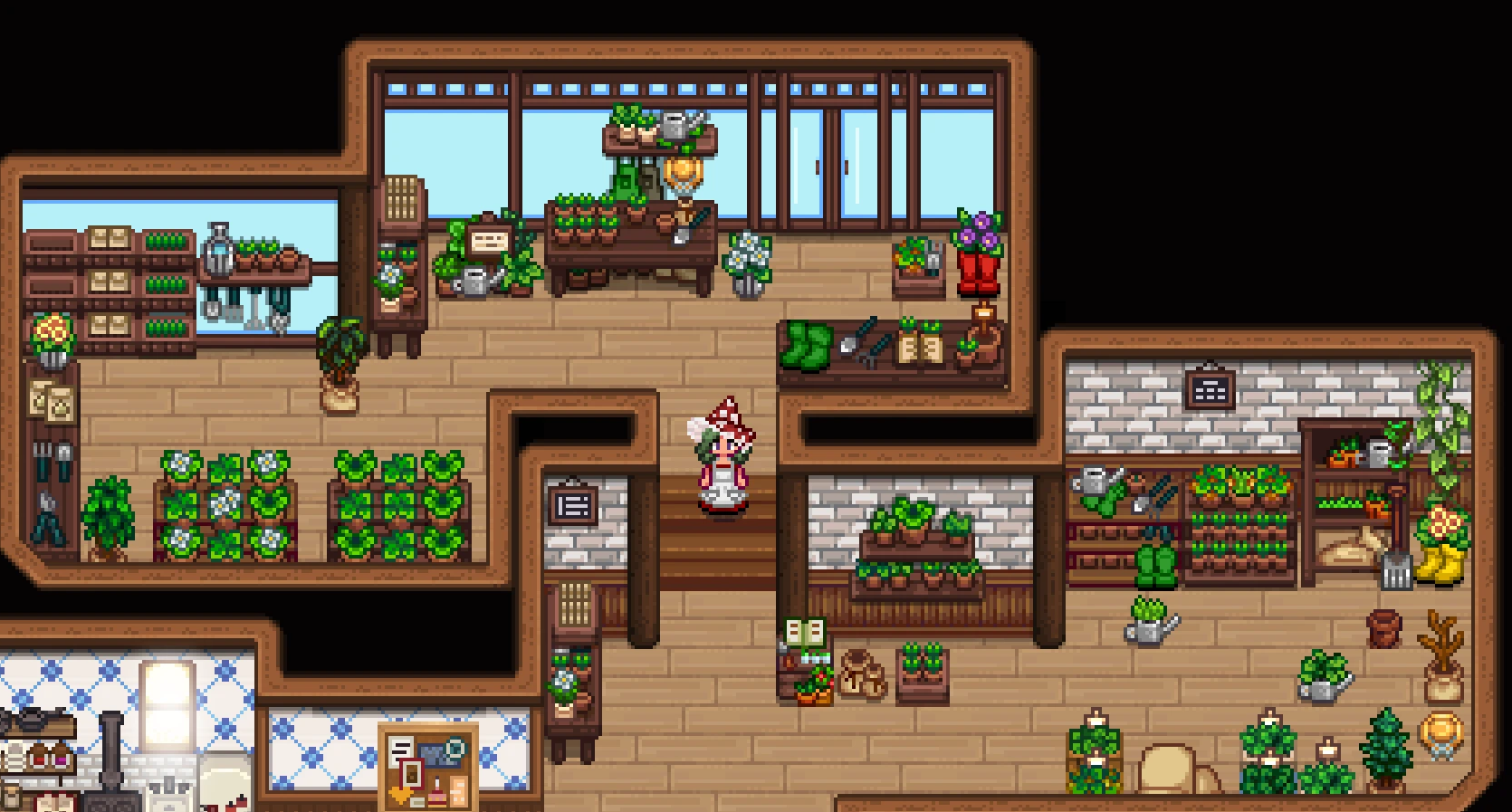 HxW Greenhouse Furniture mod for Stardew Valley