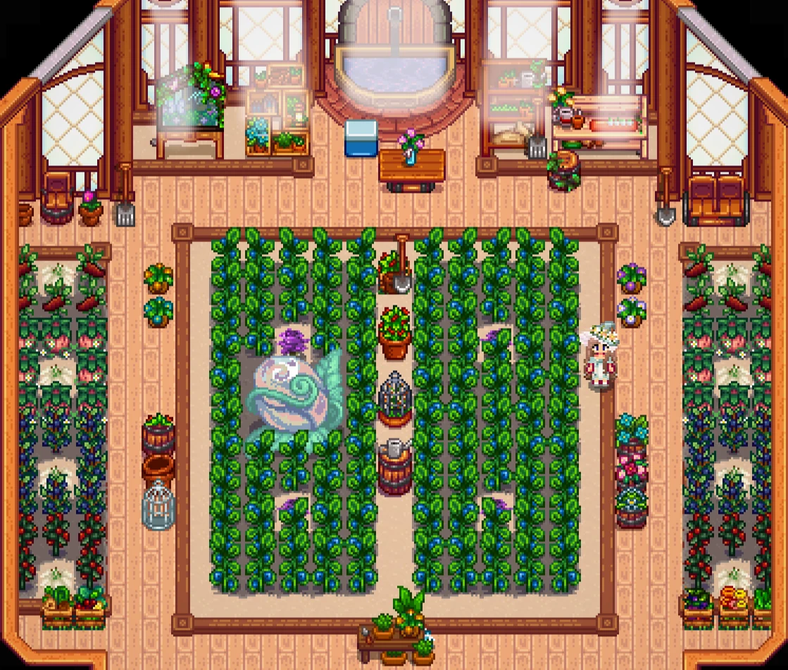 HxW Greenhouse Furniture mod for Stardew Valley