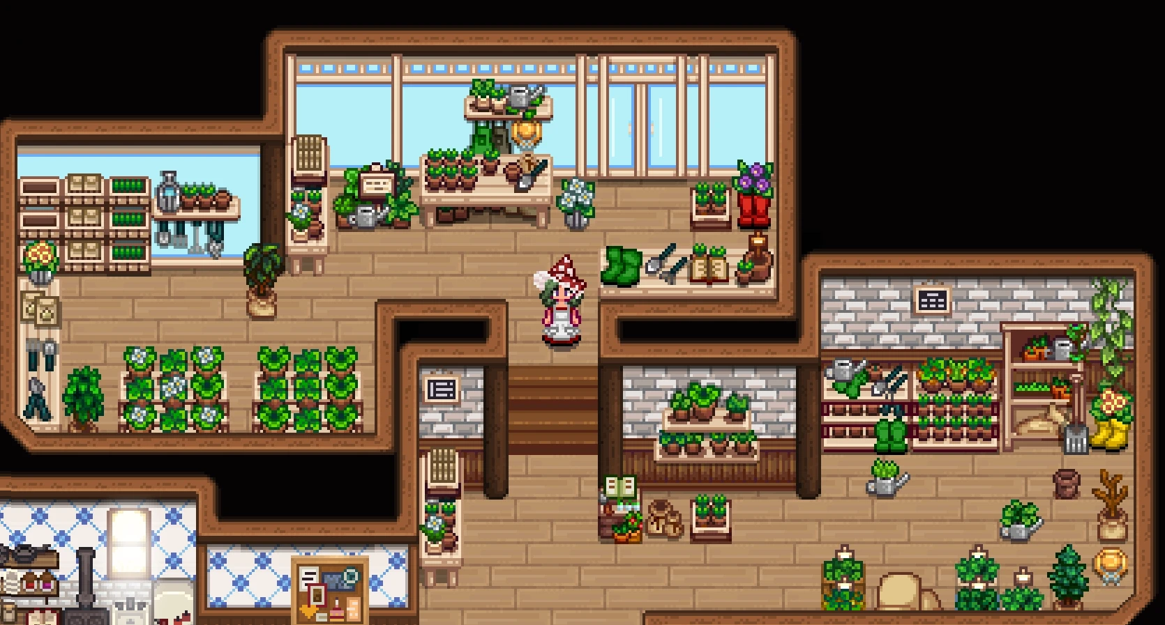 HxW Greenhouse Furniture mod for Stardew Valley