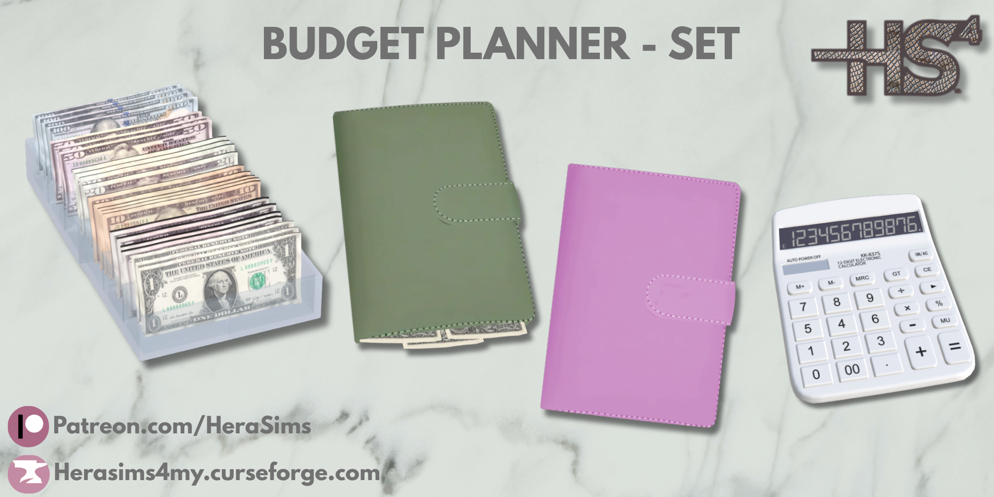 Lux Budget planner set mod for The Sims 4 