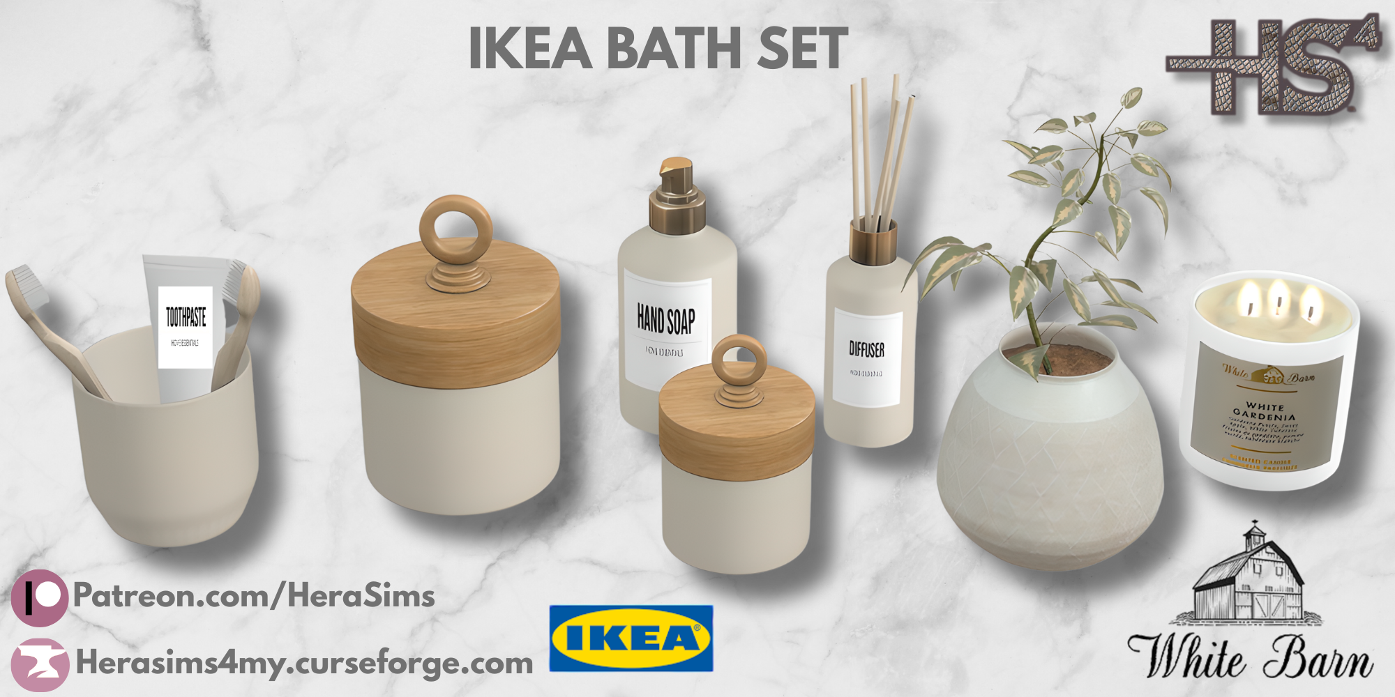 IKEA Bath set mod for The Sims 4 