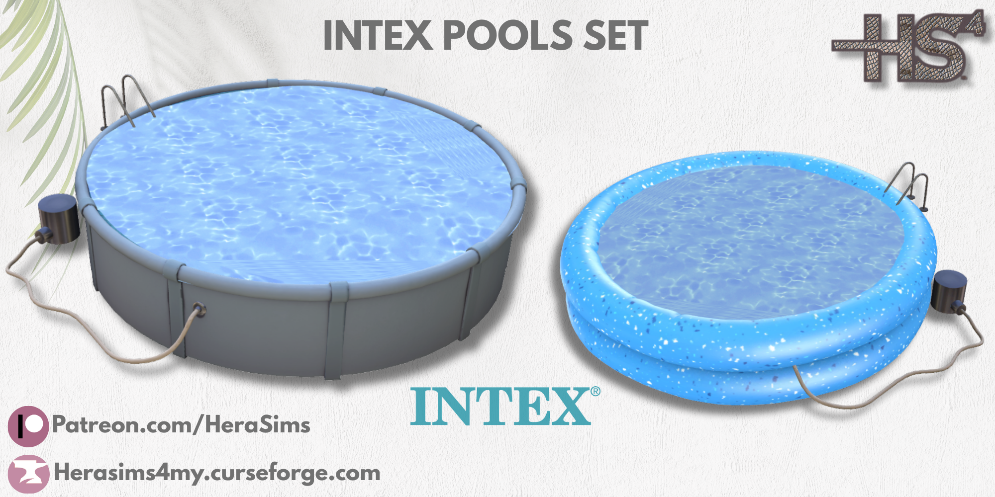 Intex Pools set mod for The Sims 4 