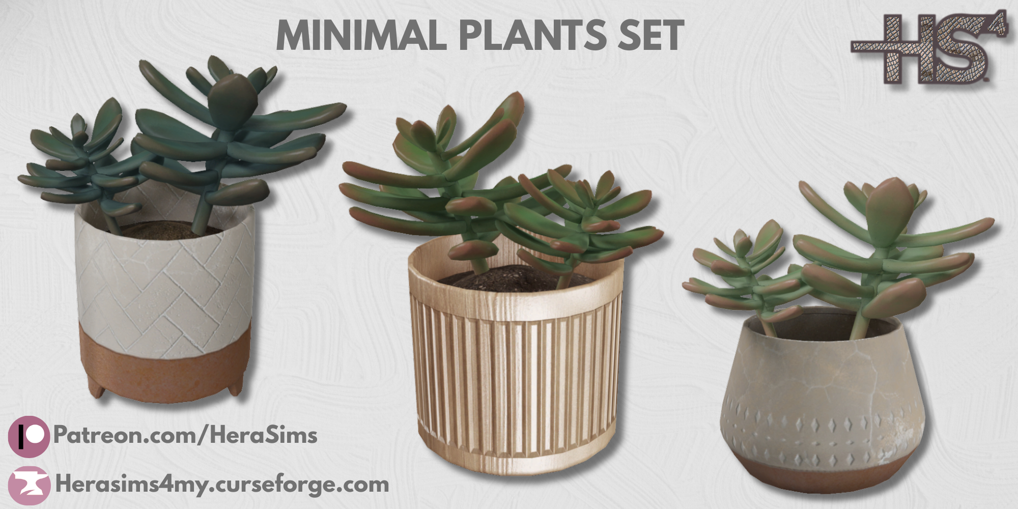 Minimal plants set mod for The Sims 4 