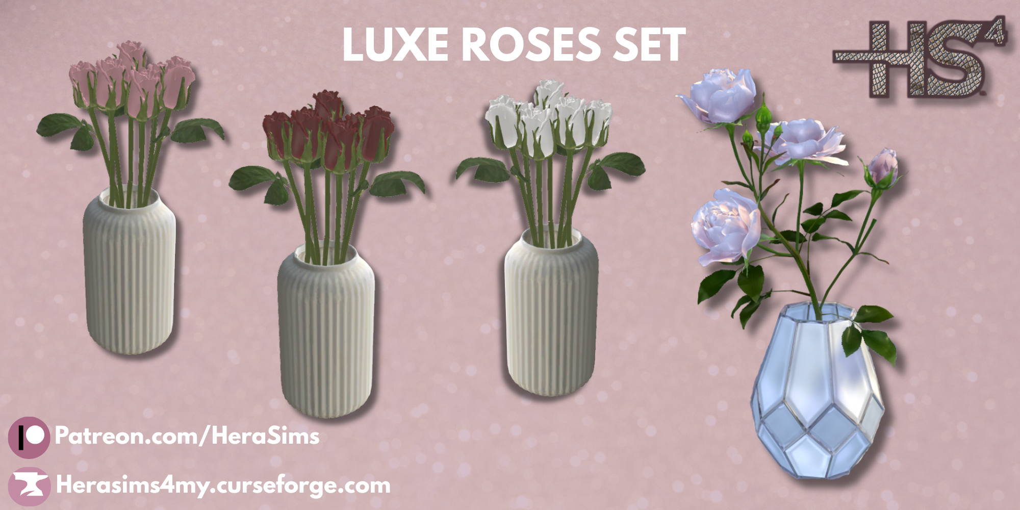 Luxe roses set mod for The Sims 4 