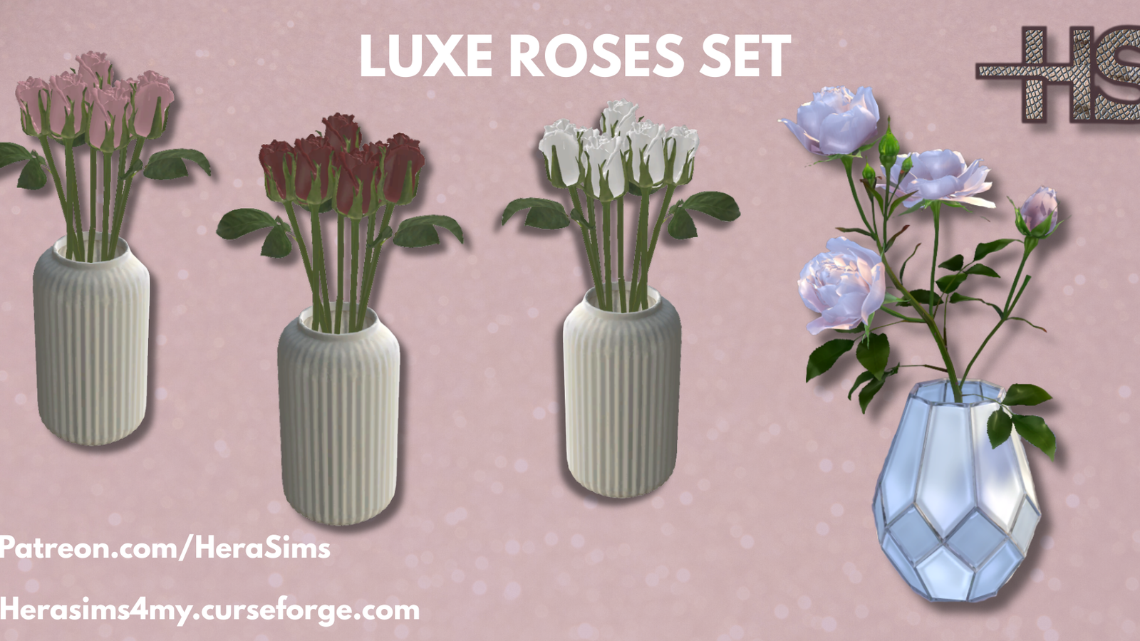 Luxe roses set - The Sims 4