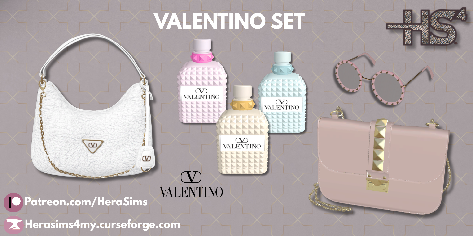 Valentino Set mod for The Sims 4 