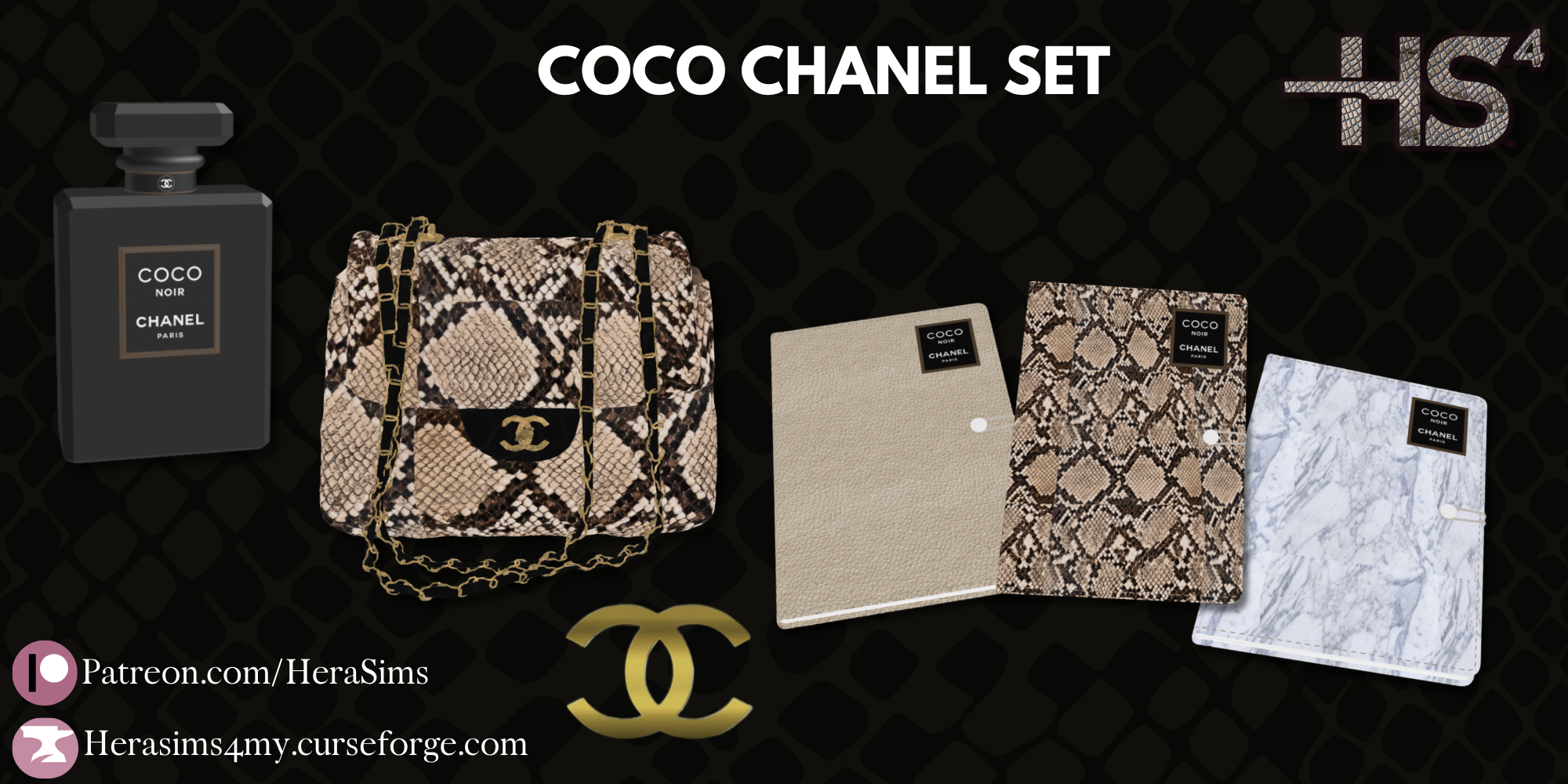 Coco Chanel set mod for The Sims 4 