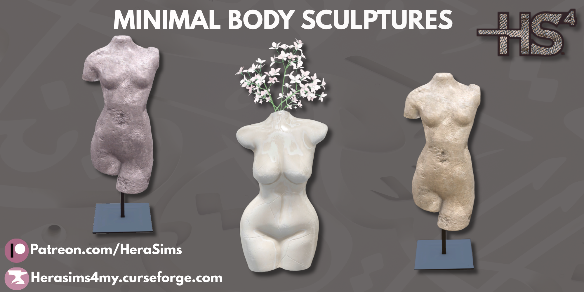 Minimal body Sculptures mod for The Sims 4 
