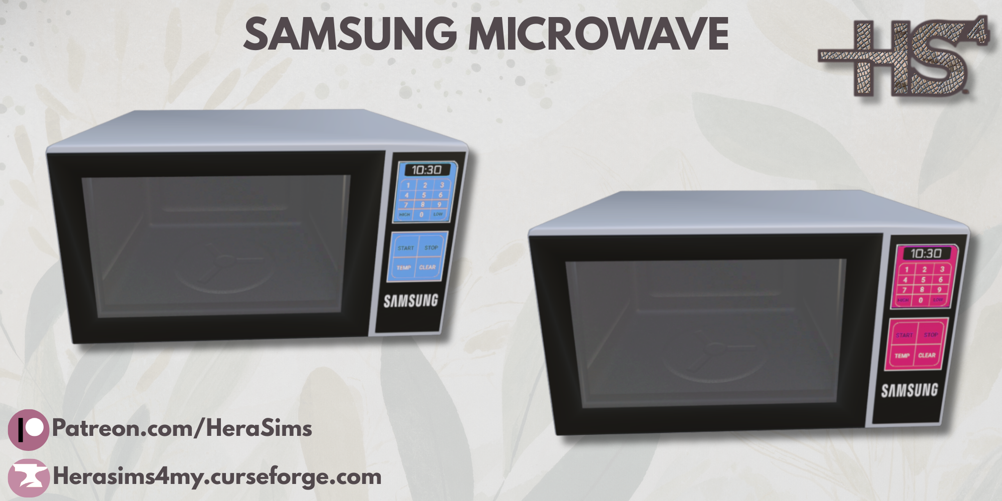 Samsung microwave mod for The Sims 4 
