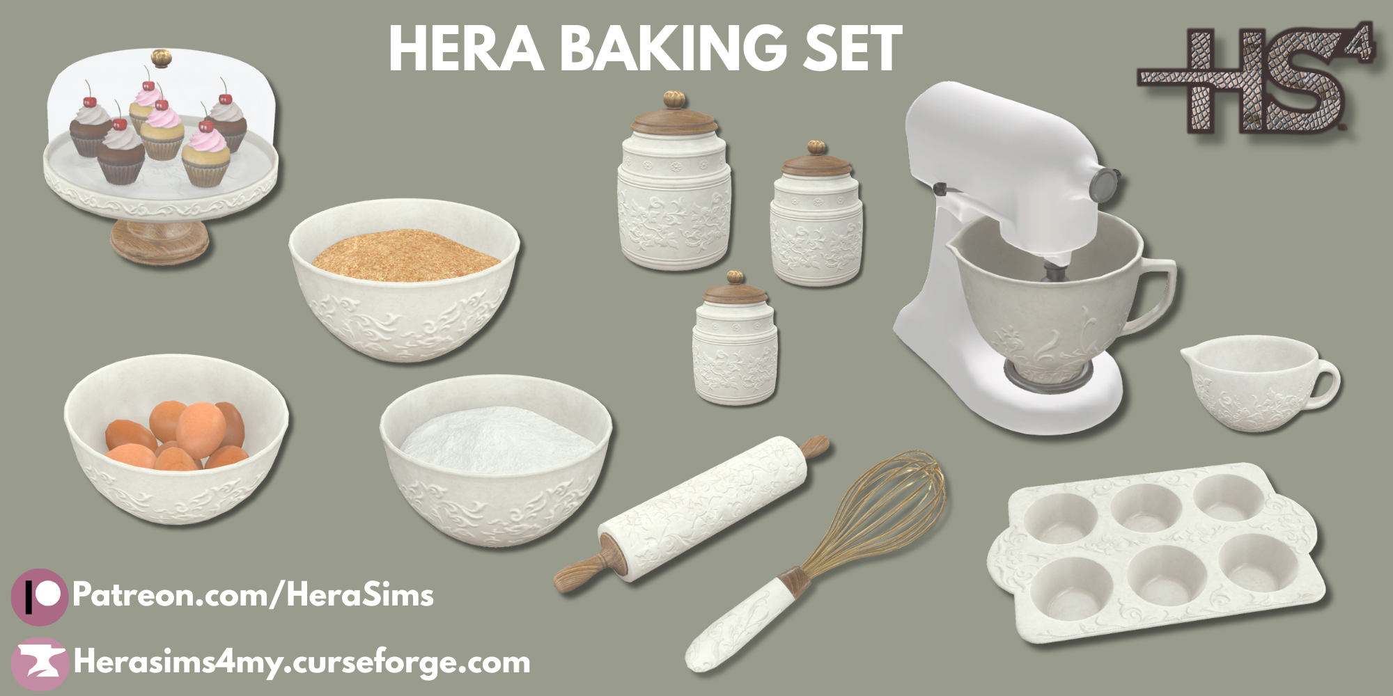 Hera baking set mod for The Sims 4 
