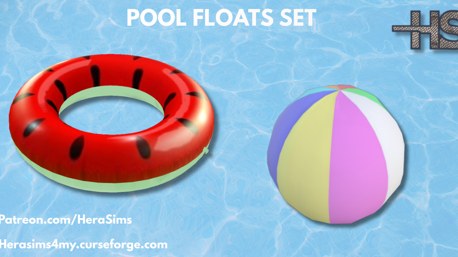 Pool floats set