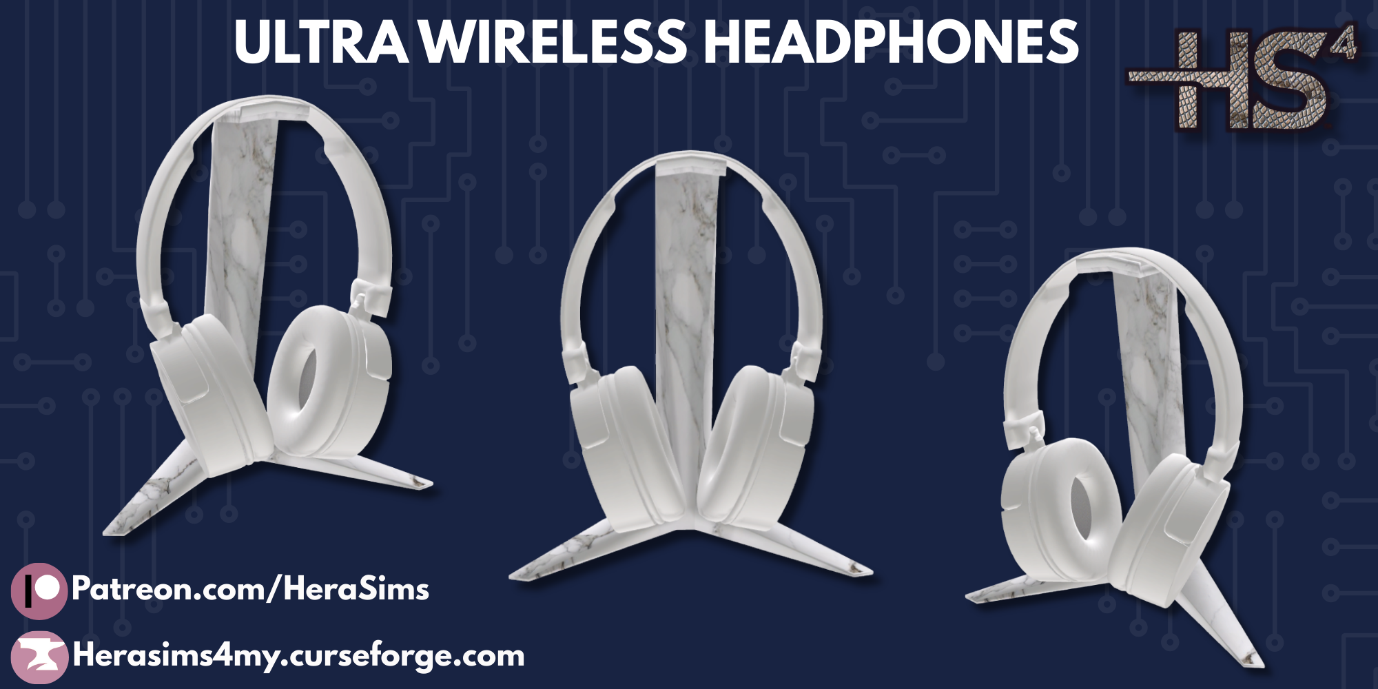 Ultra wireless headphones mod for The Sims 4 