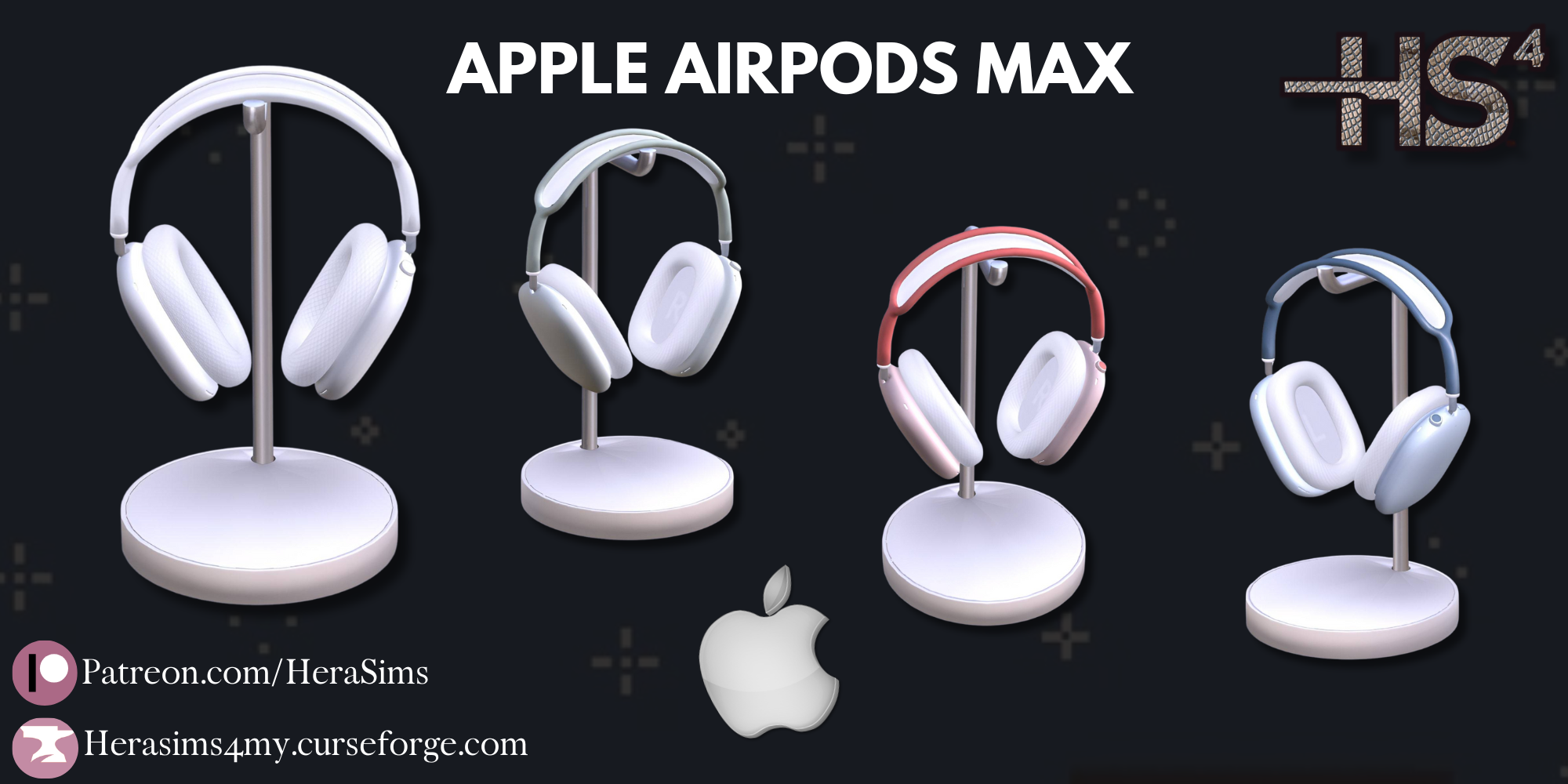 Apple Airpods Max - set mod for The Sims 4 