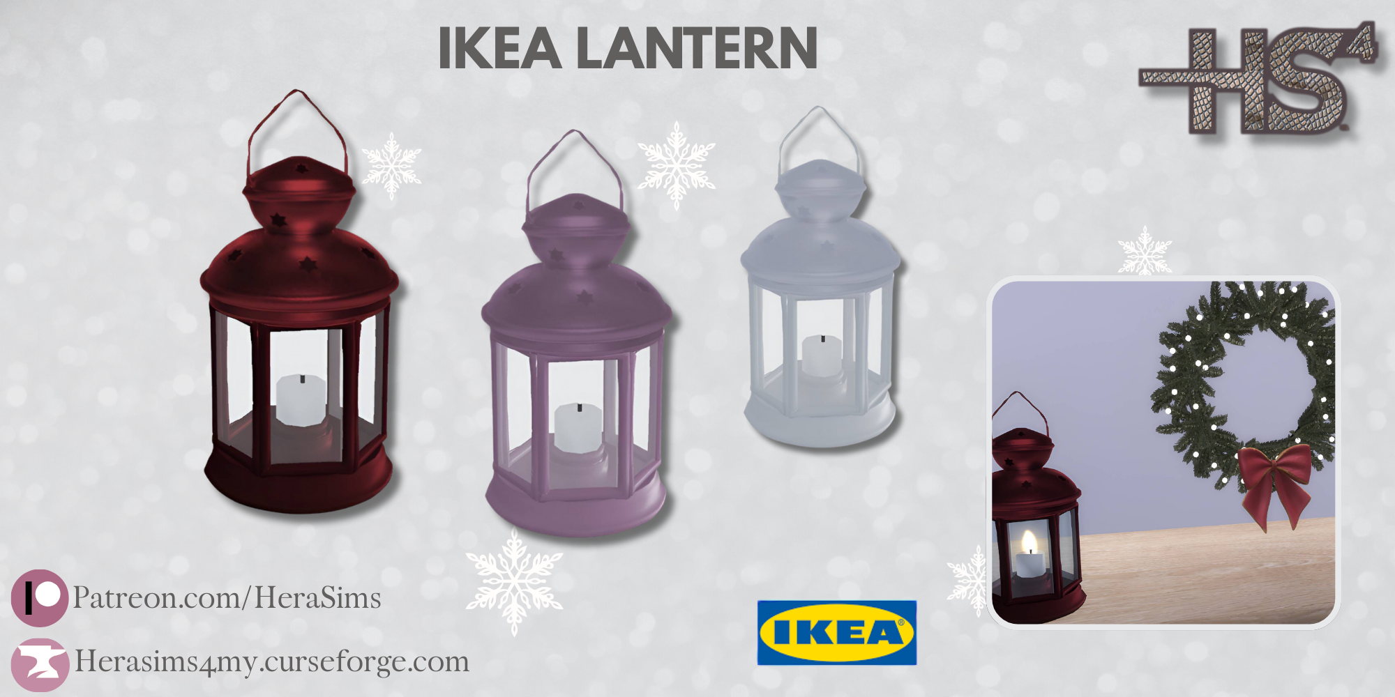 IKEA Candle Lantern mod for The Sims 4 