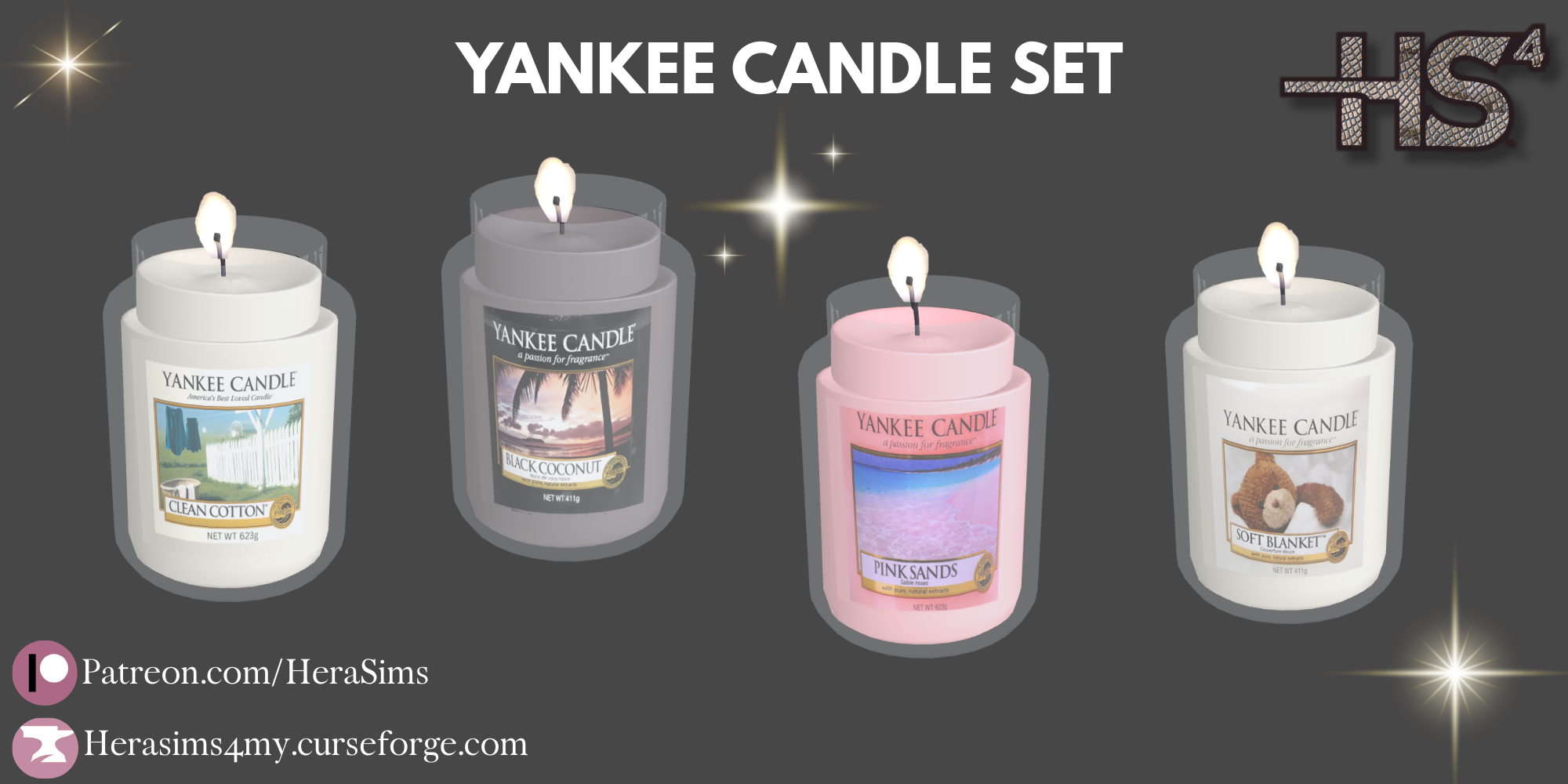 Yankee candle set mod for The Sims 4 