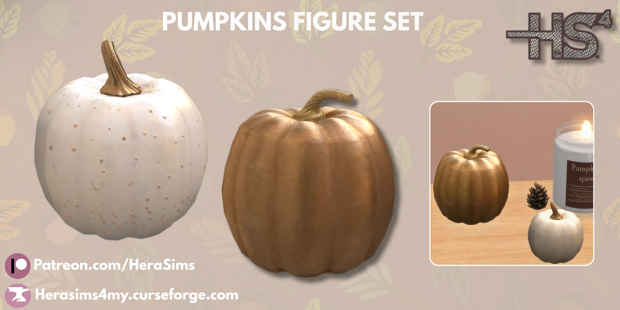 Pumpkins figure set mod for The Sims 4 