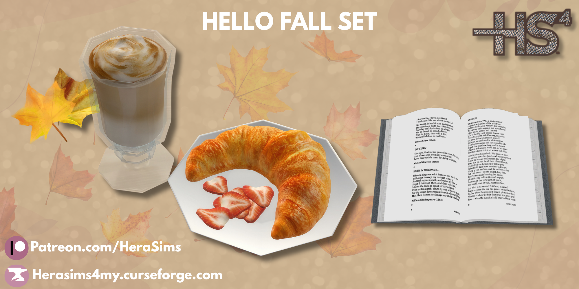 Hello Fall set mod for The Sims 4 
