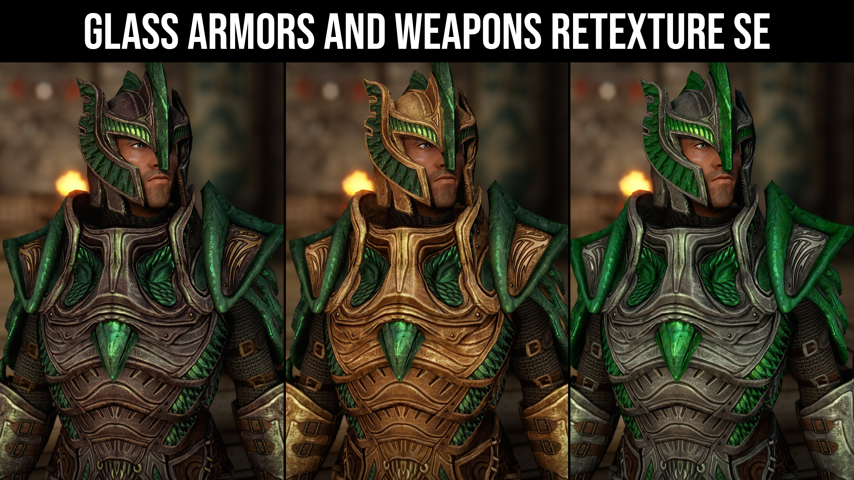 Glass Armors and Weapons Retexture SE mod for The Elder Scrolls V: Skyrim Special Edition
