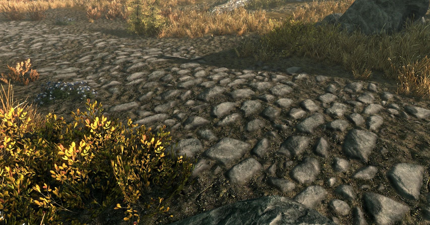 Gray Really Blended Roads mod for The Elder Scrolls V: Skyrim Special Edition