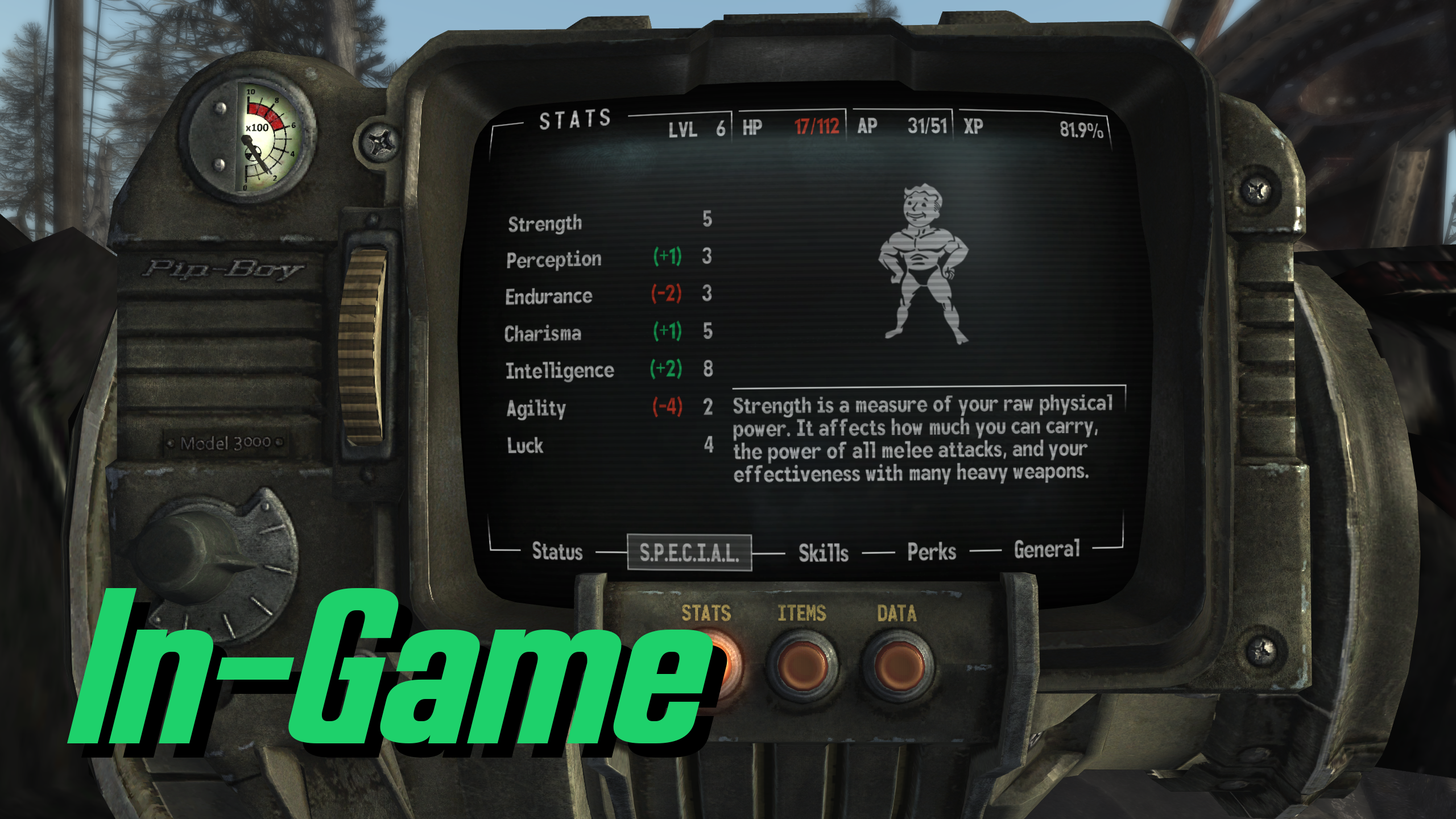 PipBoy UI Tweaks - ESPless mod for Fallout: New Vegas