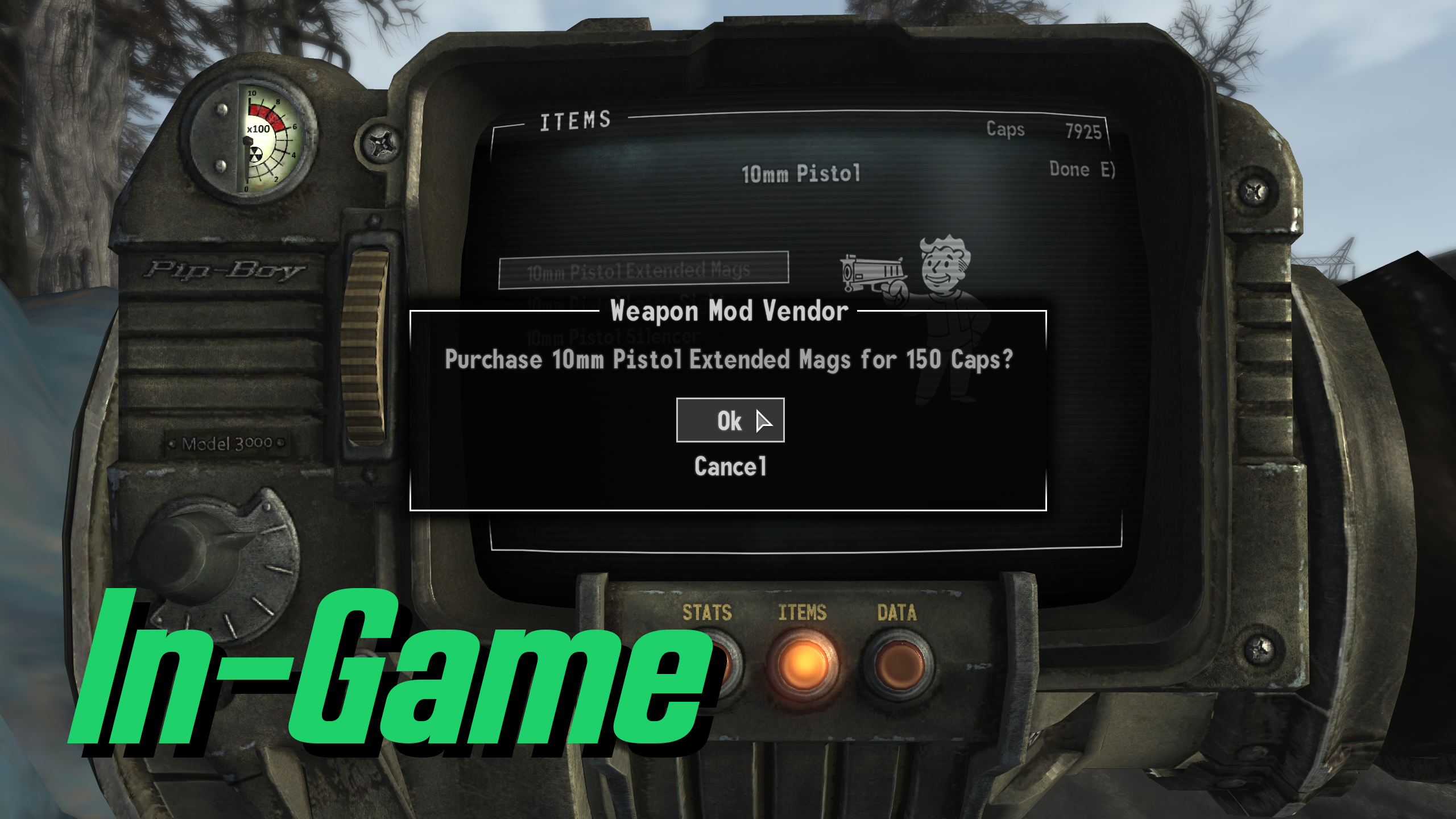 PipBoy Weapon Mod Vendor - ESPless mod for Fallout: New Vegas