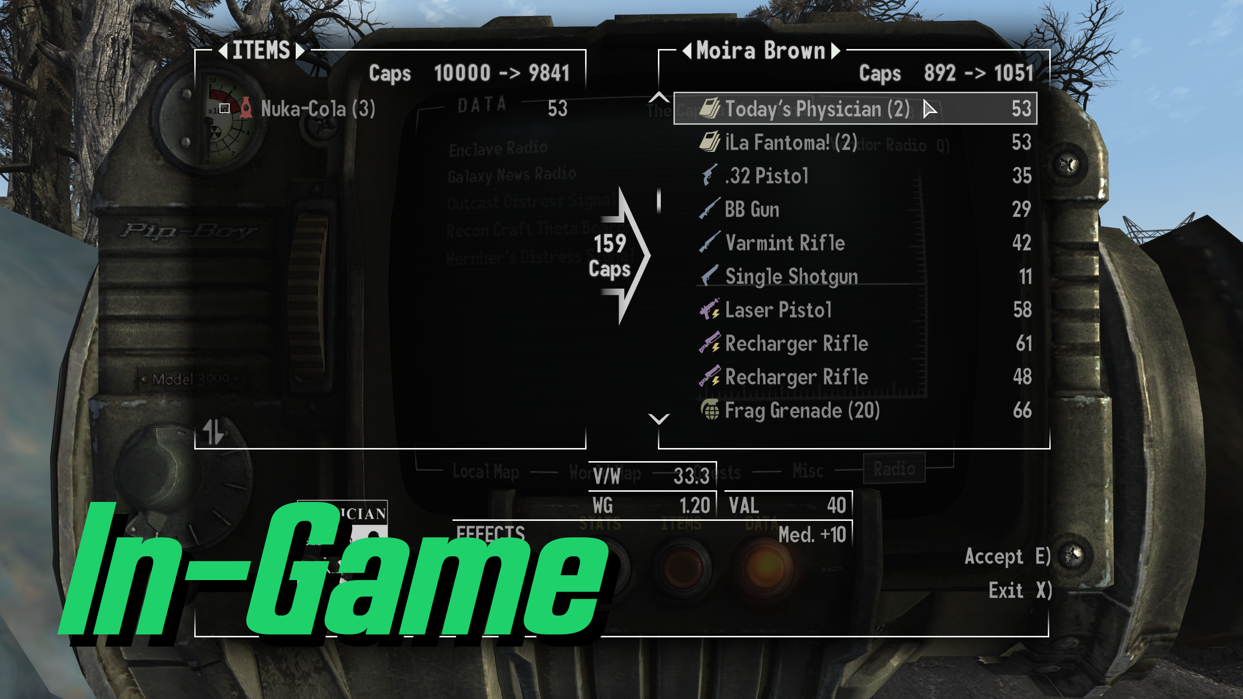 Vendor Radio - ESPless mod for Fallout: New Vegas