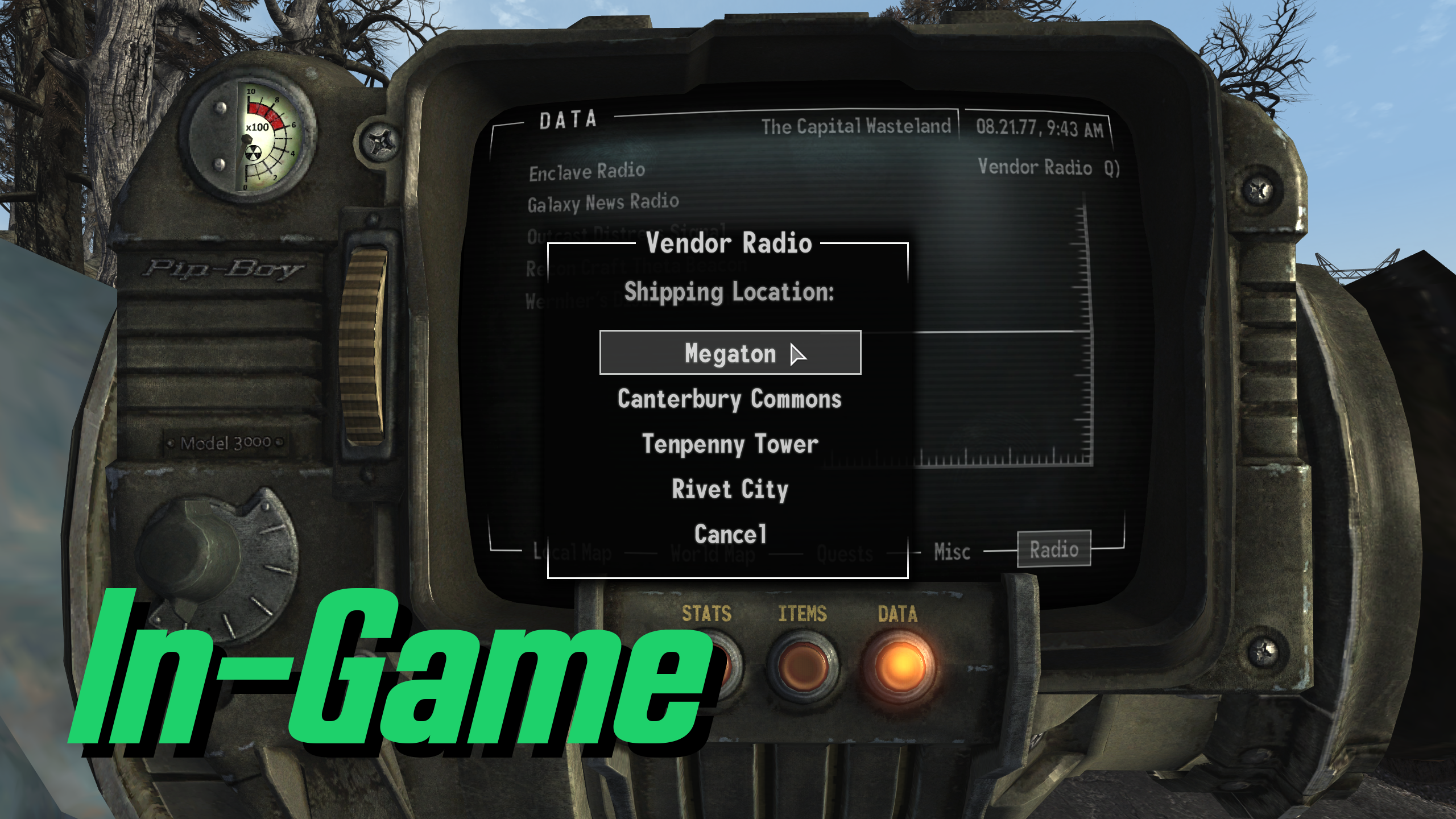 Vendor Radio - ESPless mod for Fallout: New Vegas