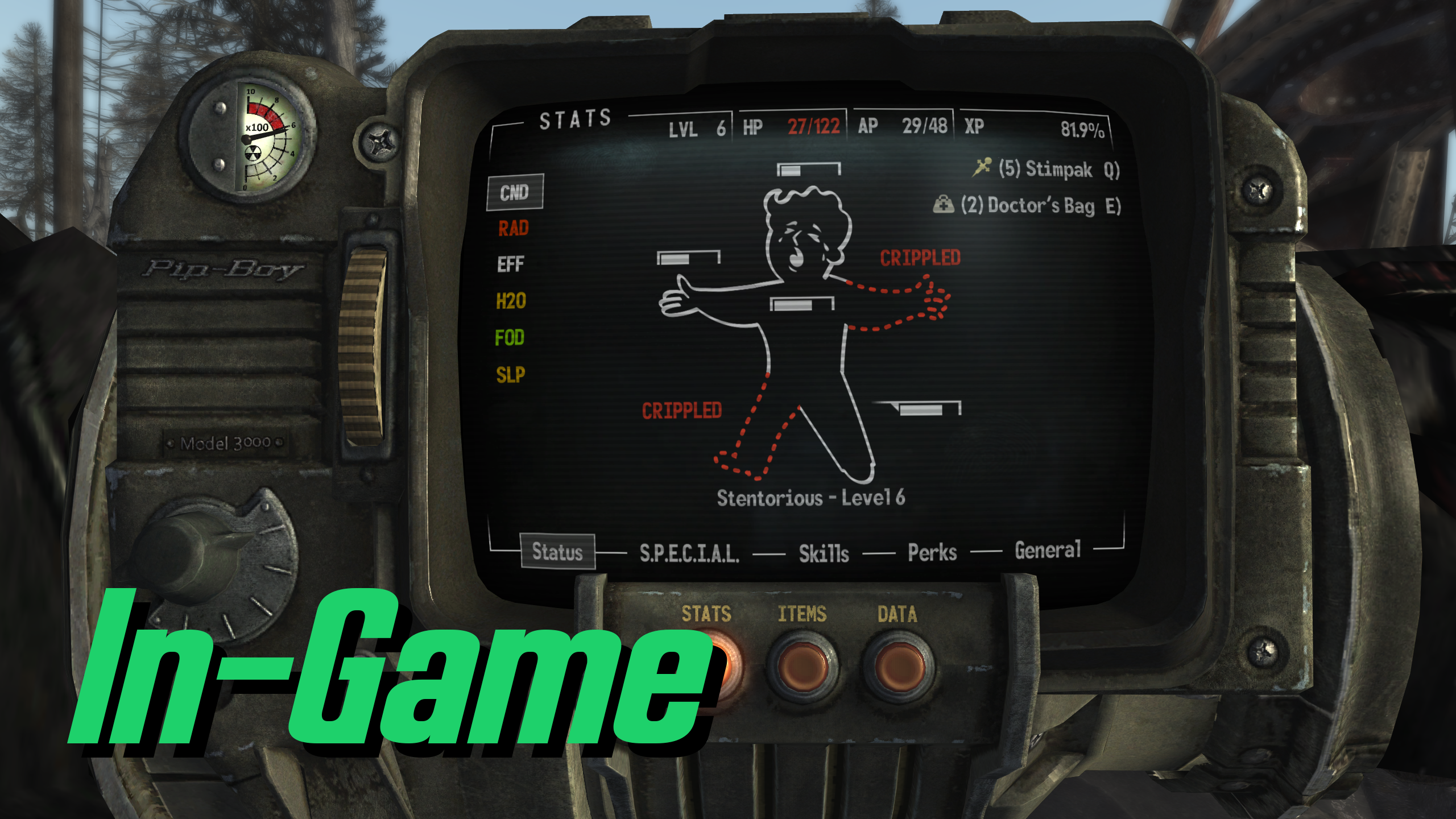PipBoy UI Tweaks - ESPless mod for Fallout: New Vegas