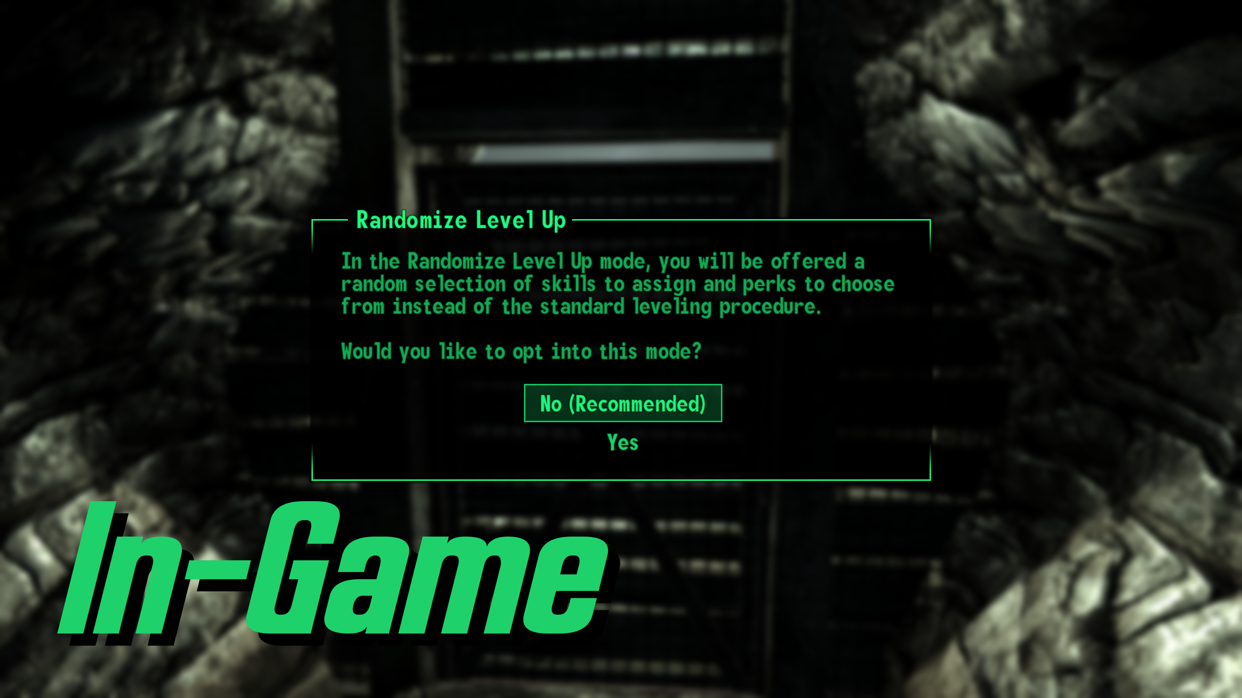 Level Up Randomizer - ESPless mod for Fallout: New Vegas