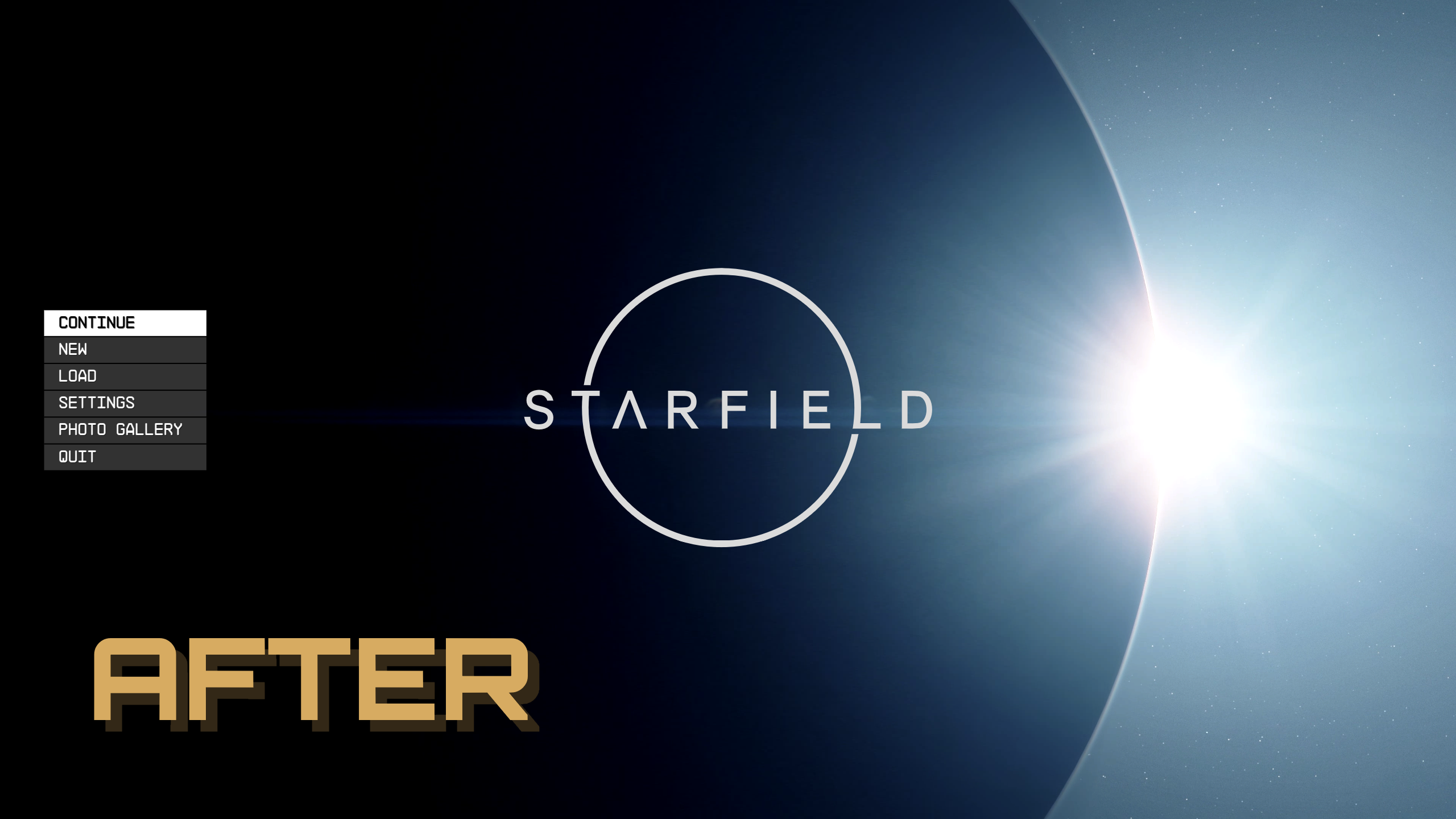 Main and Pause Menu Tweaks mod for Starfield