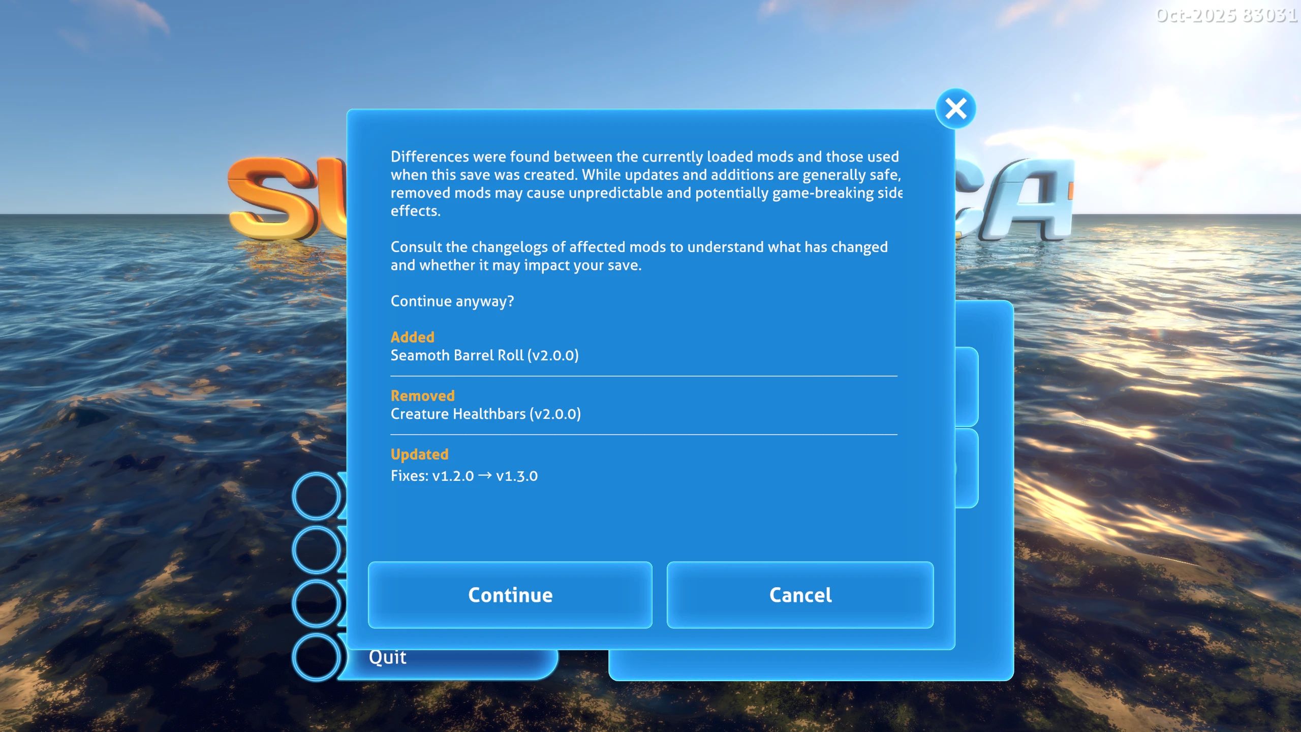 ModSync mod for Subnautica