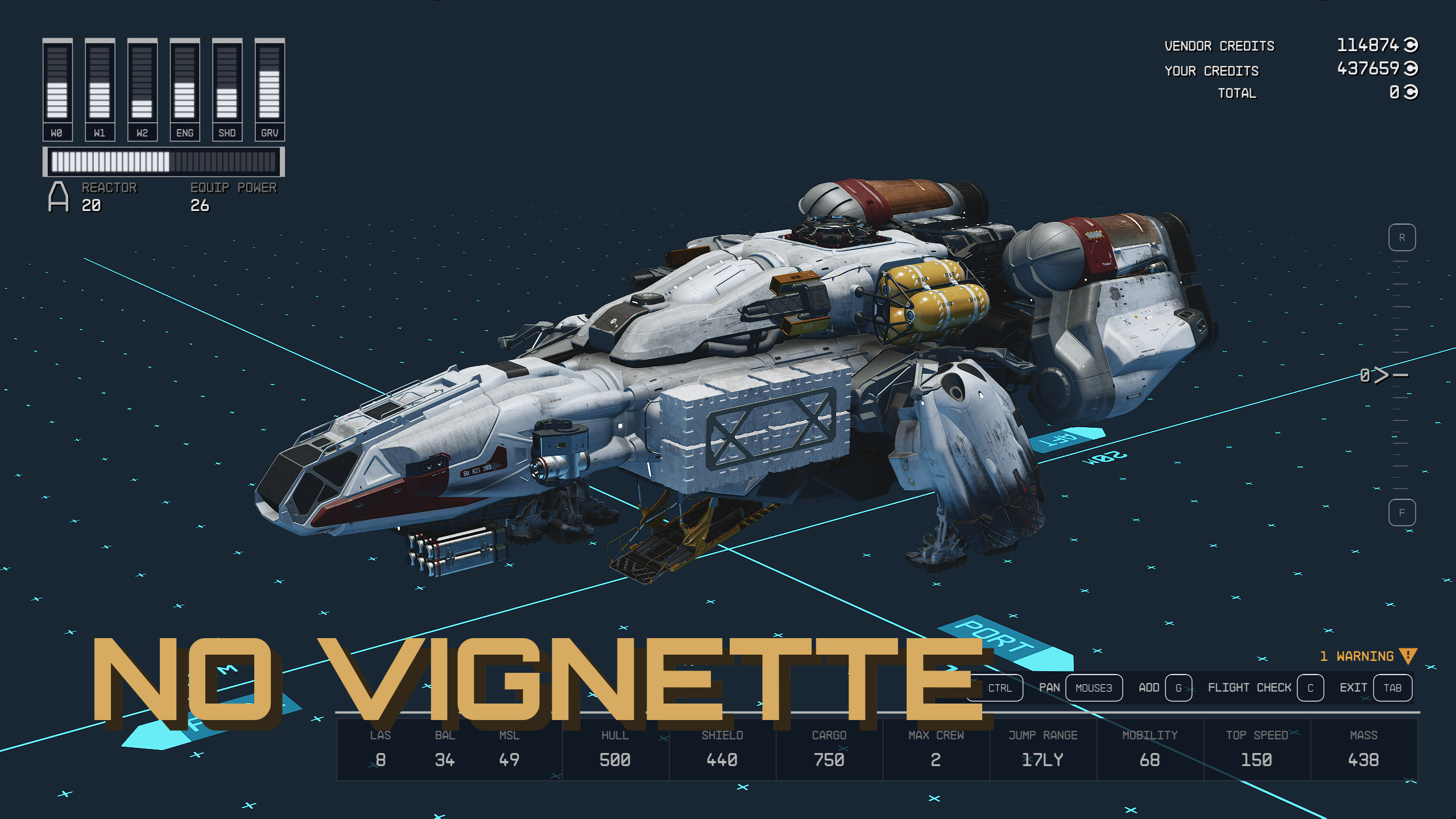 Compact Ship Builder UI mod for Starfield