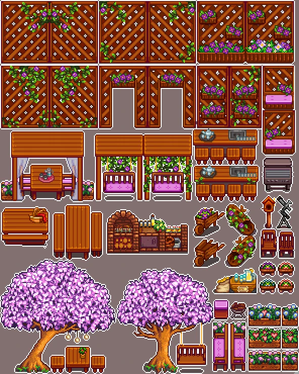 HxW Outdoor Furniture mod for Stardew Valley