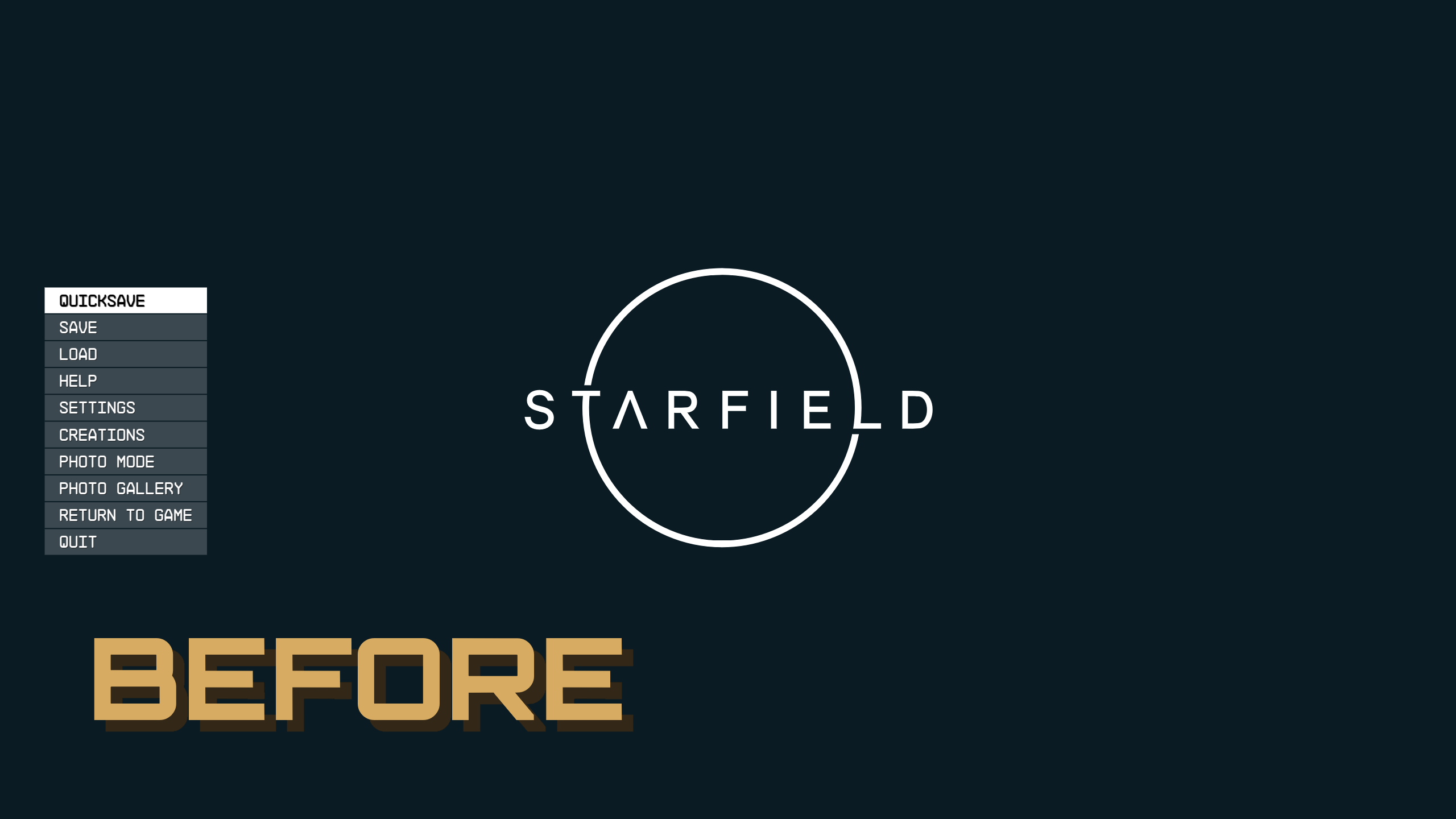 Main and Pause Menu Tweaks mod for Starfield