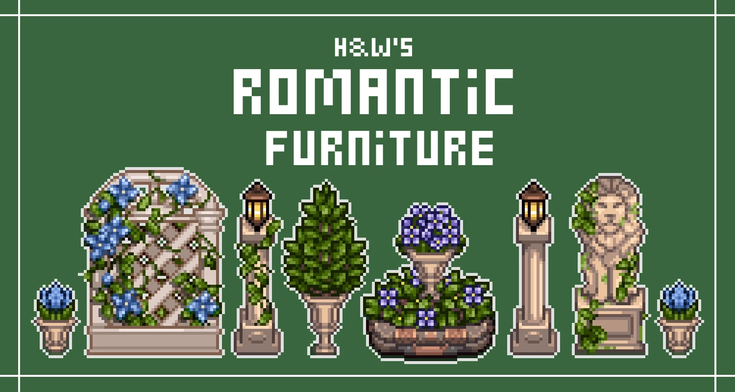HxW Romantic Furniture mod for Stardew Valley
