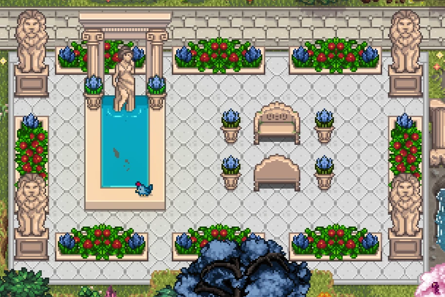 HxW Romantic Fountains and Arches mod for Stardew Valley