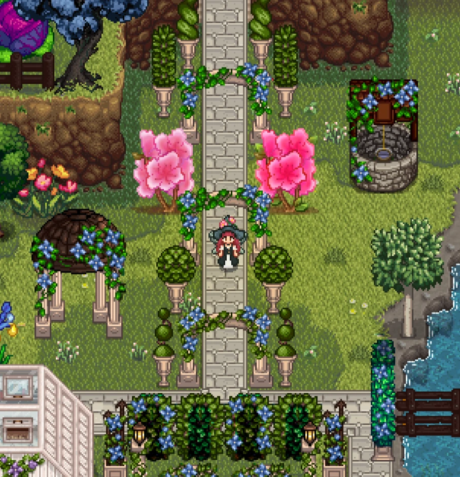 HxW Romantic Fountains and Arches mod for Stardew Valley