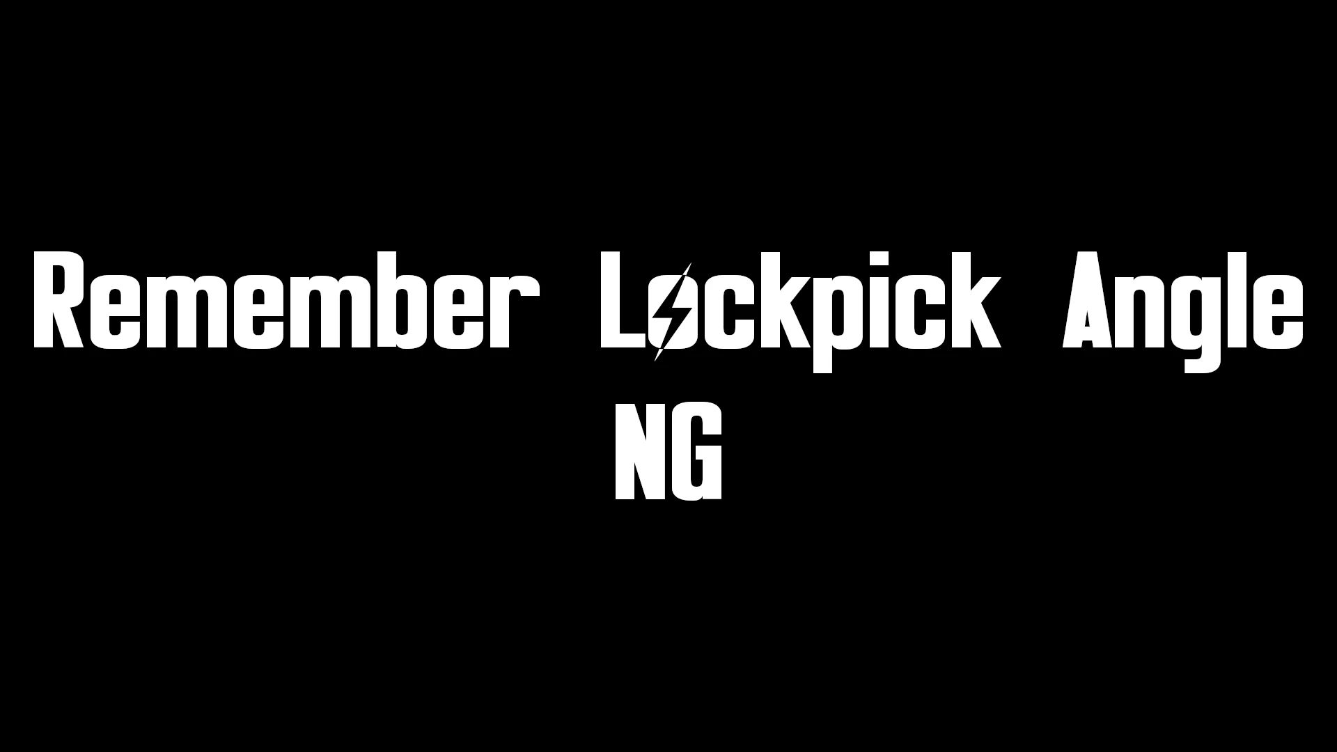 Remember Lockpick Angle NG mod for Fallout 4